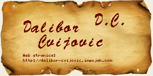 Dalibor Cvijović vizit kartica